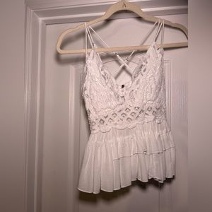 White lace tank top